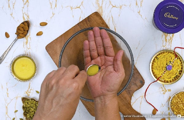 Chocolate Besan Ladoo Step 6