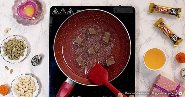 Chocolate Kaju Katli Step 2