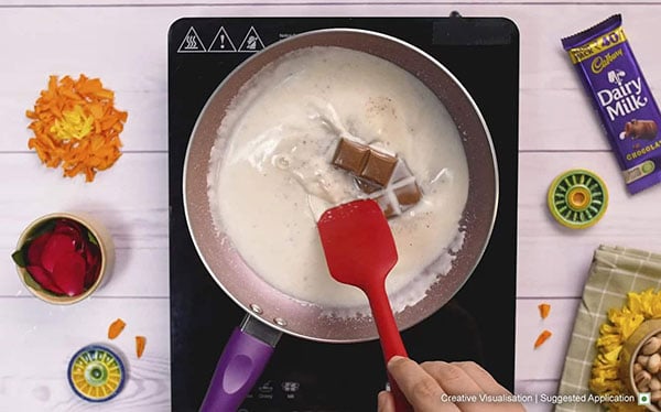 Chocolate Kalakand Step 5