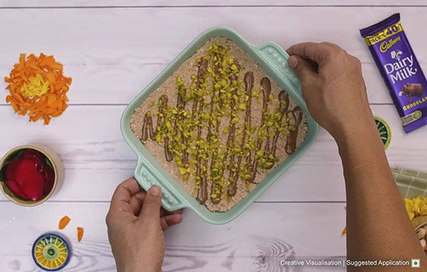 Chocolate Kalakand Step 8