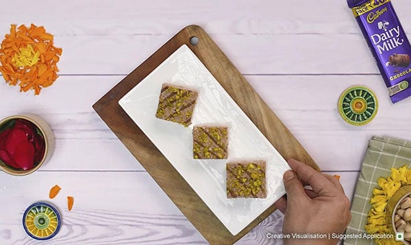 Chocolate Kalakand Step 9