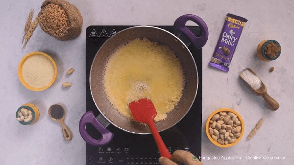 Cocoa Suji Halwa Step 2
