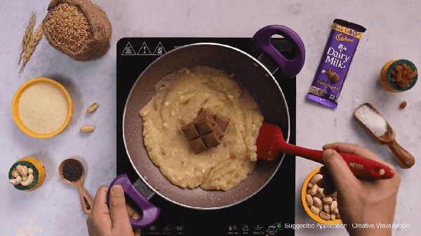 Cocoa Suji Halwa Step 4
