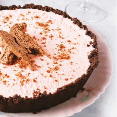 Bubbly Oreo Strawberry Ice Cream Pie