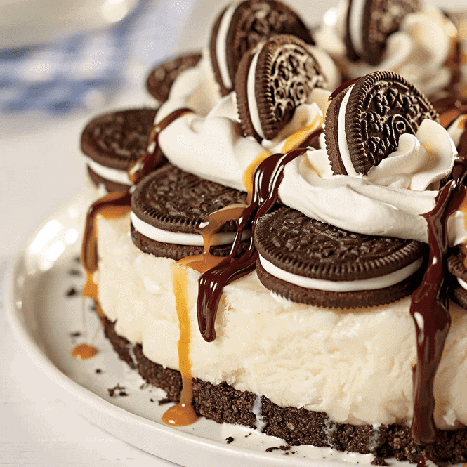 Salted Caramel Oreo Ice Cream Cake