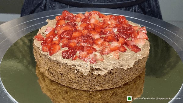Eggless Strawberry Chocolate Cake Step 8