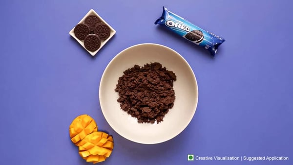 Oreo Mango Cheesecake Recipe Step 1