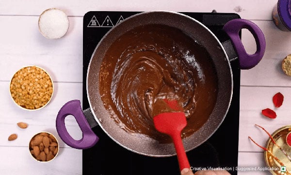 Chocolate Mysore Pak Step 3