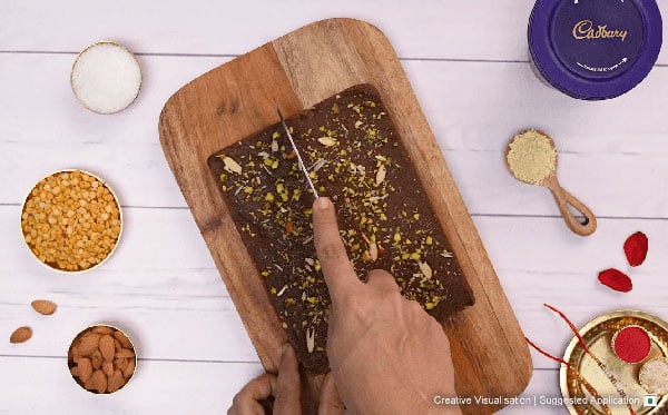 Chocolate Mysore Pak Step 7